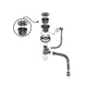 Мойка для кухни Wisent WS35040B/W02-114B/W405B/W302644B 50x40 см глубина чаши 22 см нержавеющая сталь цвет графит