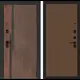 Входная дверь Лабиринт Кармина правый 205x96см цвет орех американский с патиной/дуб кантри темный с панелью П29