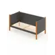 Кровать Solarius Тахта орто основание temser90-180olha-orto 100 x 101 x 190 см дерево цвет темно-серый, ольха