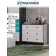 Комод Sv-мебель Сансет 3 ящика 90.1x39x72.2 см ЛДСП цвет графит/белый