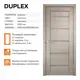 Комплект межкомнатной двери Velldoris Duplex остеклённая 200x90см ПВХ цвет капучино с коробом и наличниками