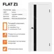 Комплект межкомнатной двери Velldoris Flat z1 остеклённая 200x90см ПВХ цвет белый с коробом и наличниками