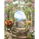 Фотообои флизелиновые Dekor vinil 200x260 см Фреска Арка с цветами