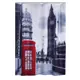 Штора для ванных комнат Ridder Telephone Box серый/красный 180x200см