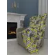 Плед Gustav House из флиса Листочки на сером 140x200 см