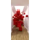 Наклейка для дверей и мебели Wallfix "Красные кубы" 95x220 см, W153