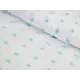 Ткань для шитья бязь ширина 150 см рисунок звезды мятные, цена за 1 метр погонный