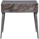 Консоль с ящиком Bogacho 80x80x45 см МДФ цвет серый 11655/СерыйГолд/ЧлГолд