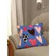 Наволочка декоративная Homepick из флиса 45x45 см HeartsBlue 1514