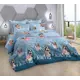 Пододеяльник Home Mercury Мопсики 20020, 180x220 см, поплин, цвет голубой
