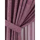 Комплект штор на шторной ленте блэкаут Helga Лерониос 150x260 см цвет ягодный