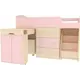 Кровать Кариви Коллекция киви 184x113x84 см цвет розовый, дуб молочный