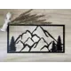 Панно настенное металлическое "Sierra Nevada" 60x30 BlackSteelOne