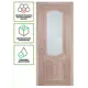 Дверь межкомнатная Лесма стиль Лирика остеклённая 200x70см пленка ПВХ цвет дуб сонома без замка и петель