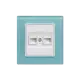 Розетка RJ45 встраиваемая Vesta-electric Exclusive Blue FRZ00041023SIN с заземлением цвет голубой
