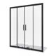 Душевая перегородка Good door Cofe КФ00016 170x190см черный профиль