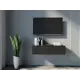 Тумба под телевизор Storys Сити Николь 110x18x34 см ЛДСП цвет черный