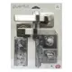 Дверная ручка PAULINIDOR ручки 521-08 + защелка сантех. 2070 pl + завертка AL02 + петли б/врезки 2 шт Никель мат./блест.