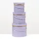 Набор круглых коробок Upak land 3 в 1 фиолетовый 23x19.5 - 17x14 см