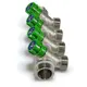 Коллектор вентильный TIM на 4 отвода 3/4"x1/2" под евроконус