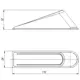 Дверной фиксатор Ajax DSF-110 11x2.8см серый