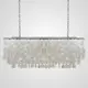 Люстра потолочная IMPERIUMLOFT 75535-22 rectangle SHELL Chandelier 6 ламп 12 м² цвет хром