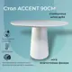 Стол МФ Пирамида 26 Accent 90x76x90 см МДФ цвет белый