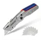 Нож складной Workpro WP211011 алюминиевый корпус с выдвижным лезвием 50 мм, 10 лезвий в комплекте