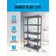 Стеллаж Everest 90x180x30 см нагрузка до 100 кг металл цвет антрацит
