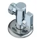 Кран шаровый угловой с фильтром Terma 1/2"*1/2" с отражателем 33751 Латунь
