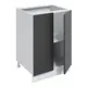 Напольный шкаф Play Венеция 60x82x57 см МДФ цвет черный