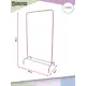 Напольная вешалка Unistor 84x150x38 см металл цвет розовый