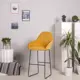 Полубарный стул R-home Kent 101x59.5x58.5 см велюр цвет желтый