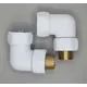 Уголок со сгоном для полотенцесушителя Laris 3/4"x1/2" белый