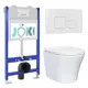 Комплект инсталляция с унитазом Joki JKS802011021WM цвет белый