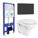 Комплект Инсталляция JK01150 Кнопка JK013525BM черный Flumen JK9011046 белый унитаз