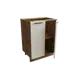 Напольный шкаф Глетчер нижний 60x81.60x47.80 см фасад белый ЛДСП каркас дуб вотан ЛДСП Сурская Мебель