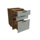 Напольный шкаф Глетчер нижний 50x81.60x47.80 см 3 ящика фасад белый МДФ каркас дуб вотан ЛДСП Сурская Мебель