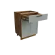 Напольный шкаф Глетчер нижний 60x81.60x47.80 см 1 ящик фасад белый МДФ каркас дуб вотан ЛДСП Сурская Мебель