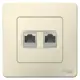 Розетка компьютерная двойная встраиваемая Schneider Electric Blanca RJ45 UTP cat 5e цвет молочный