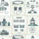 Обои бумажные York Wallcoverings Williamsburg III бирюзовые GS6202 0.68 м