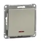 Выключатель Schneider Electric W59 1 клавиша с подсветкой, цвет шампань