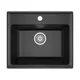 Мойка для кухни врезная Maretti KT490-BL 42x49 см глубина чаши 17 см искусственный камень цвет черный