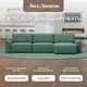 Диван раскладной Лига диванов Диван угловой Лига-048 НПБ лонг 344x90x160 см рогожка цвет амур 11 зеленый