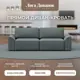 Диван раскладной Лига диванов Диван прямой Лига-048 НПБ 246x90x105 см рогожка цвет амур 07 серый