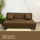 Диван раскладной Edlen 035 195x89x90 см рогожка цвет chocolate