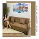 Диван раскладной Edlen 046 211x89x90 см рогожка цвет brown