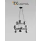 Светильник подвесной Tk lighting Anabelle A068410 9 ламп 11 м² цвет графит, черный