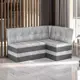 Диван кухонный Трия Оскар 149 x 82 x 105 см цвет микровелюр wellmart silver/graphite