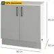 Кухонный шкаф напольный Нарбус 80x85x60 см ЛДСП цвет серый